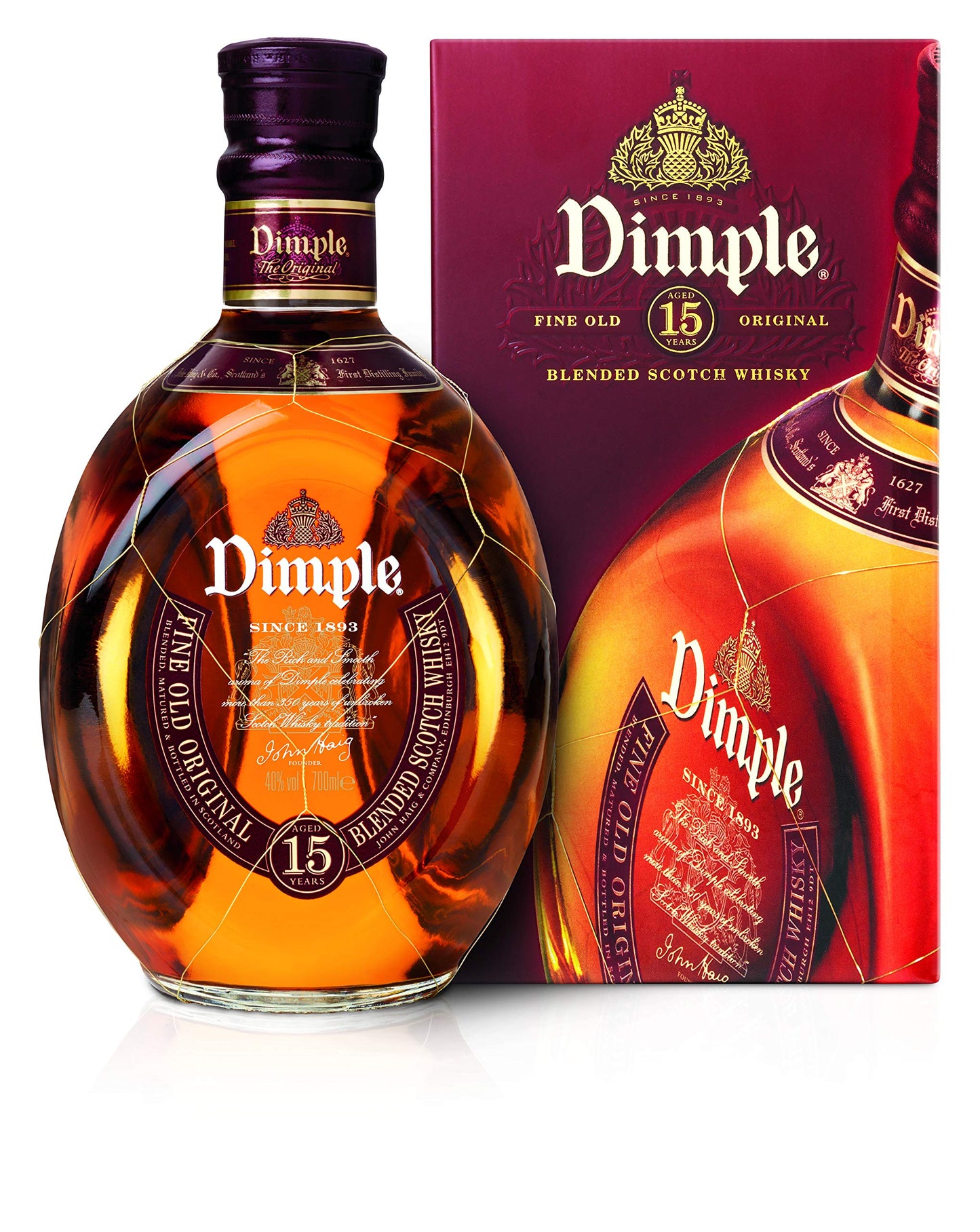 Dimple 15 Years Old Scotch Whisky, 700ml